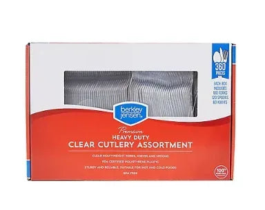 Berkley Jensen Premium Cutlery Combo, 360 ct. - Clear