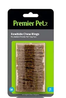 Premier Pet Rawhide Chew Ring Refills - Medium, 16 pk.