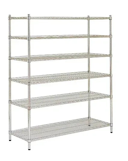 Berkley Jensen 48" 6-Shelf Steel Rack - Chrome