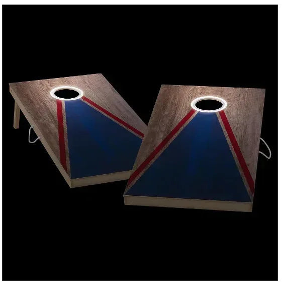 Triumph 2' x 4' Solid Wood LED Bean Bag Toss Set