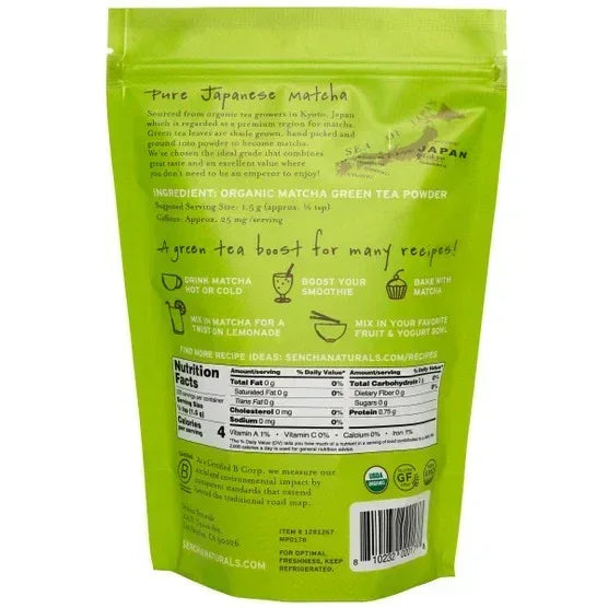 Sencha Naturals Organic Matcha, 12 oz