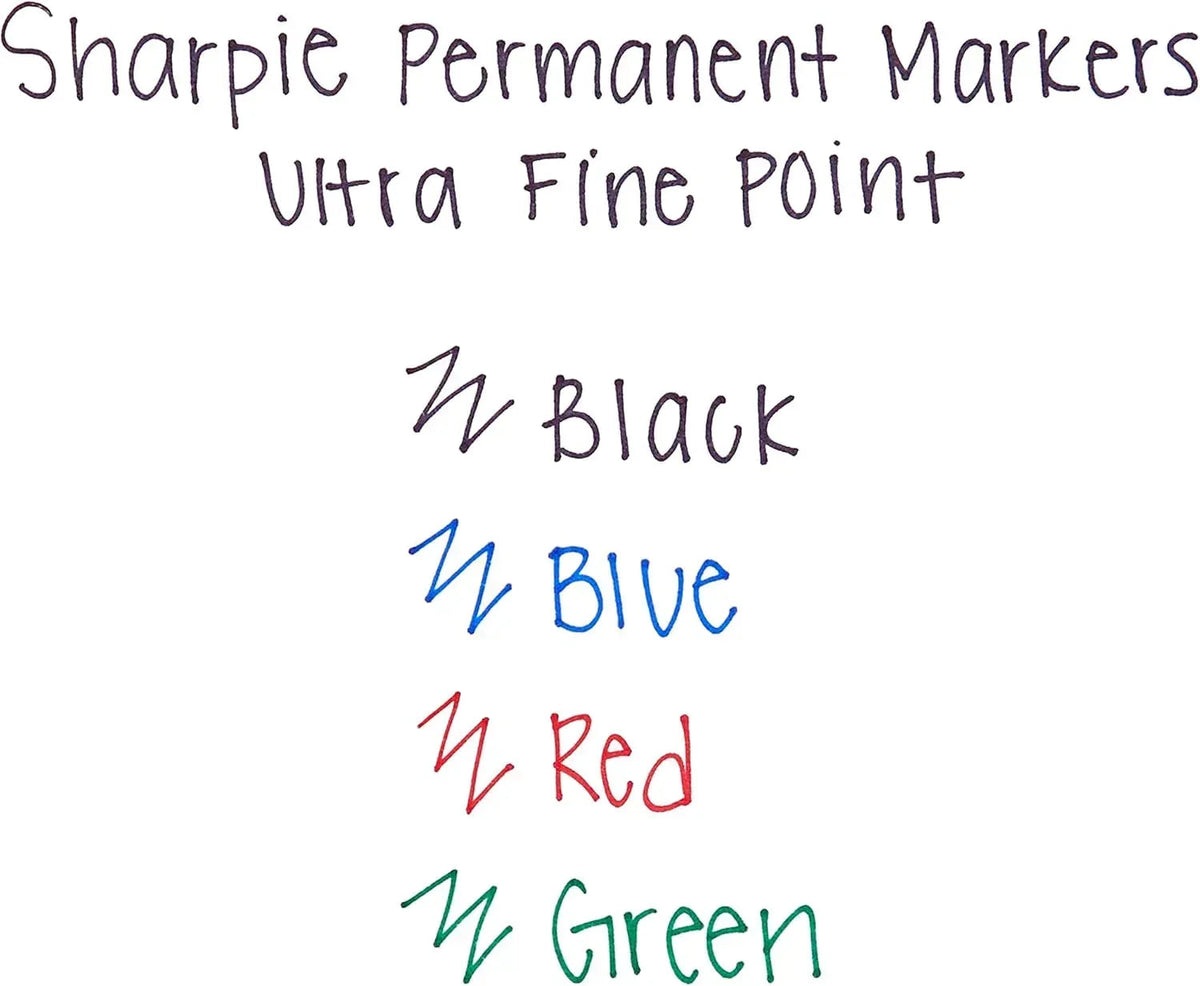 Sharpie Permanent Fine Tip Markers, Black, 24 Count