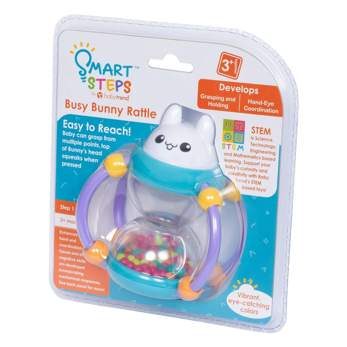 Smart Steps Busy Bunny Rattle, 1 Piece Set, 3 Months and Up