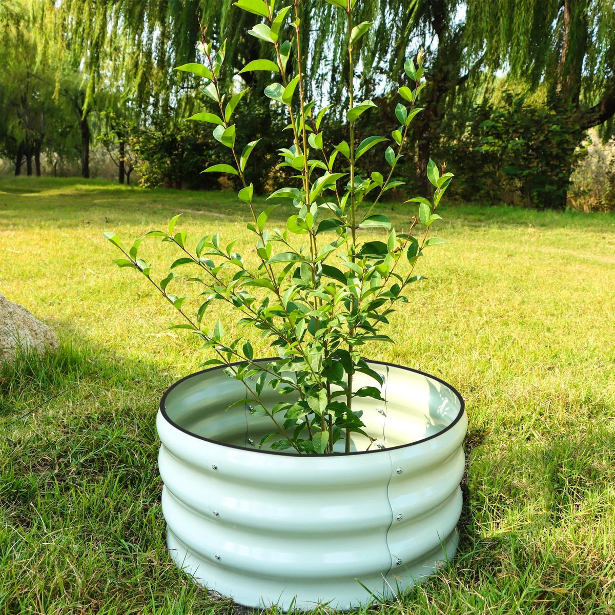 SnugNiture Galvanized Raised Garden Bed, 2Pcs 2x2x1ft Outdoor Raised Beds Kit for Vegetables and Flowers