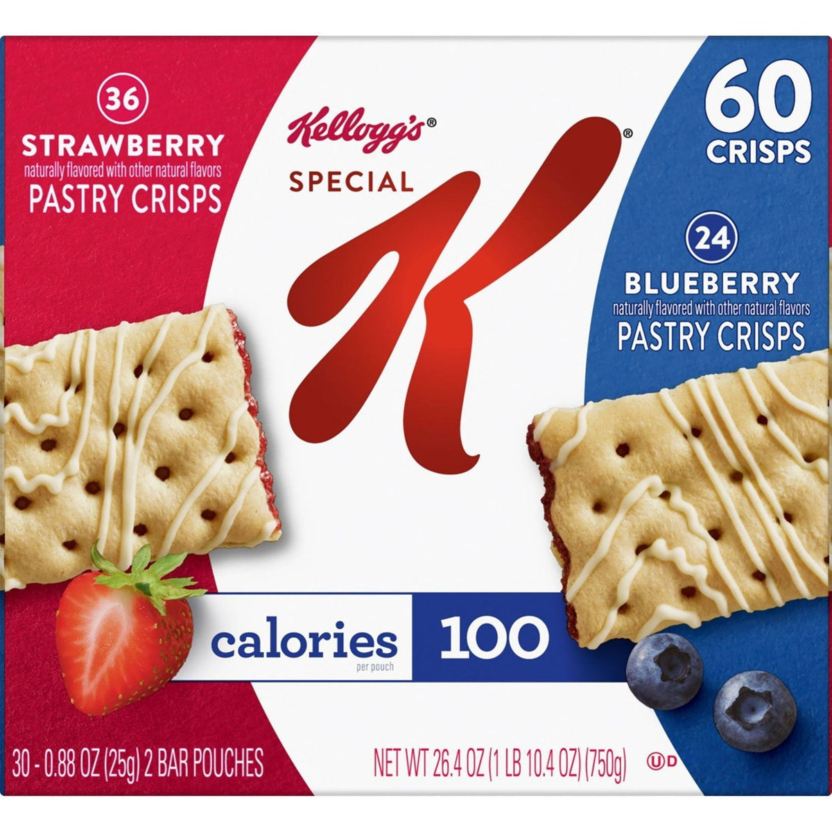 Special K Pastry Crisp Bars, Variety Pack, 60 ct.