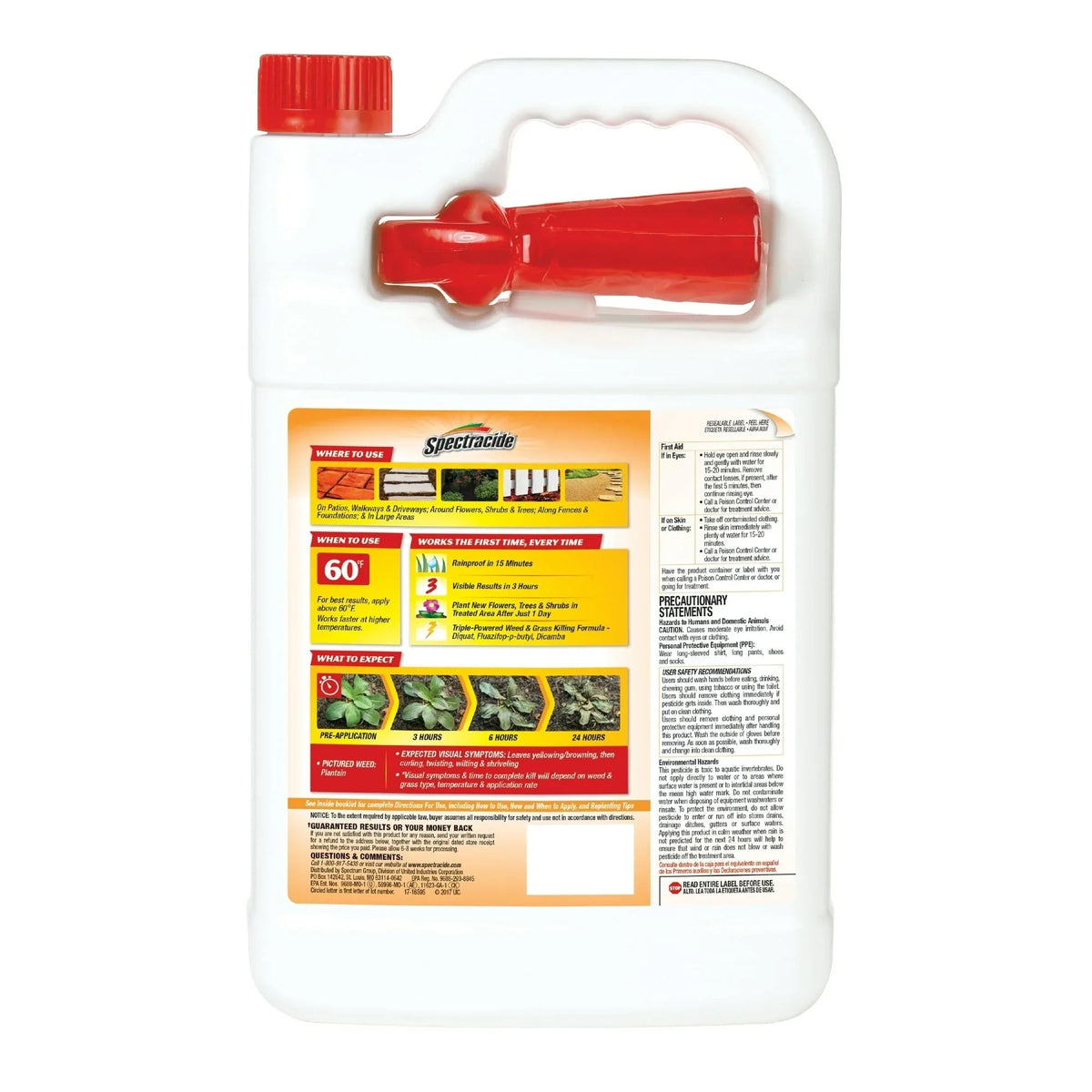 Spectracide Weed & Grass Killer, Use on Patios, Walkways and Driveways, 1 gal.