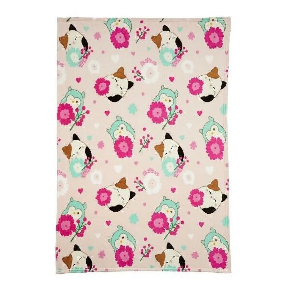 Squishmallow WINSTON CAM FLORAL Plush Throw 46 X 60 NEW