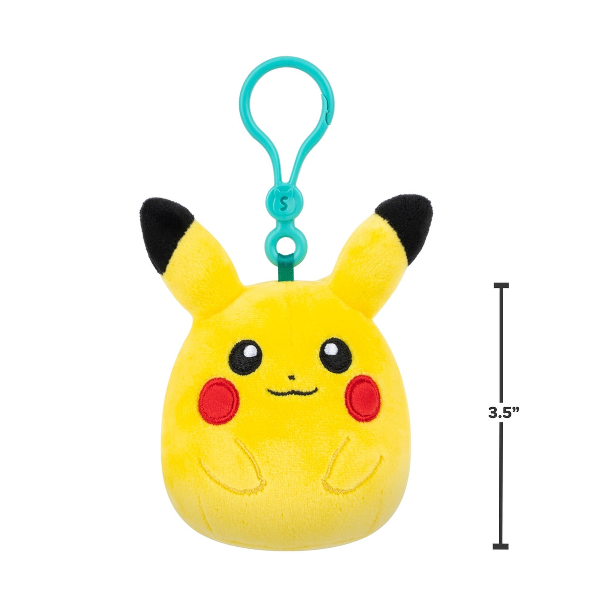 Squishmallows Clip-On Pokemon Pikachu Plush Toy - 3.5-inch Portable Soft Plush