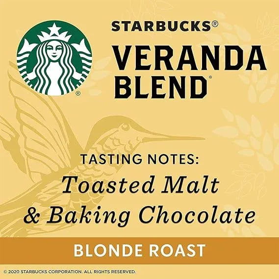 Starbucks Ground Coffee, Veranda Blend, Blonde Roast, 16 Ounce Bags, 2/Pack (32 Ounces Total)