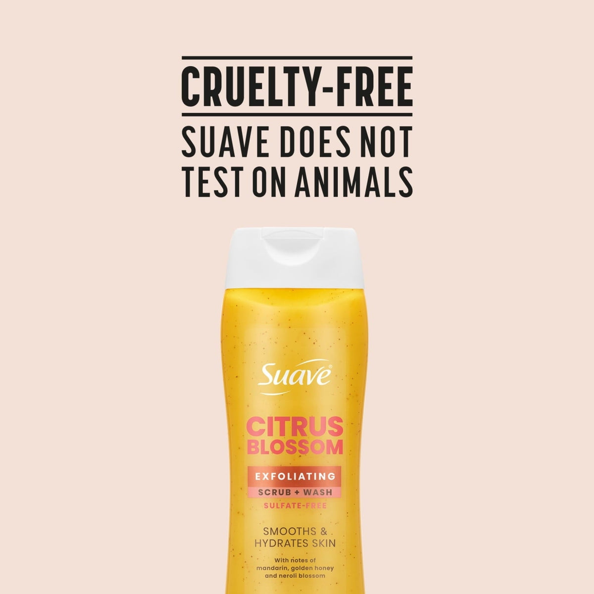 Suave Citrus Blossom Exfoliating Body Wash & Scrub With Glycerin & Vitamin E, 18 FL OZ