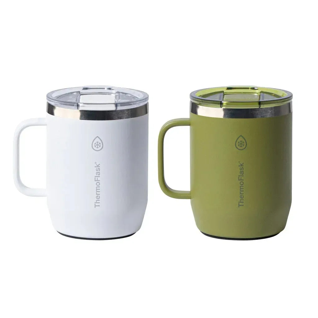ThermoFlask 12 oz. Insulated Coffee Mug with Handle, 2-pack