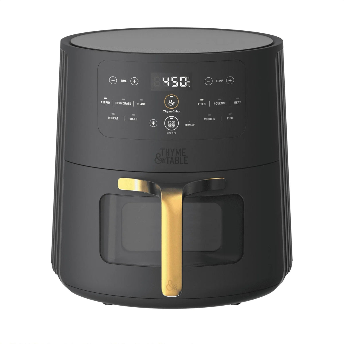 Thyme & Table 6QT Air Fryer, with ThymeCrisp™ and Ceramic-Coated Nonstick Basket, Atlantic Blue