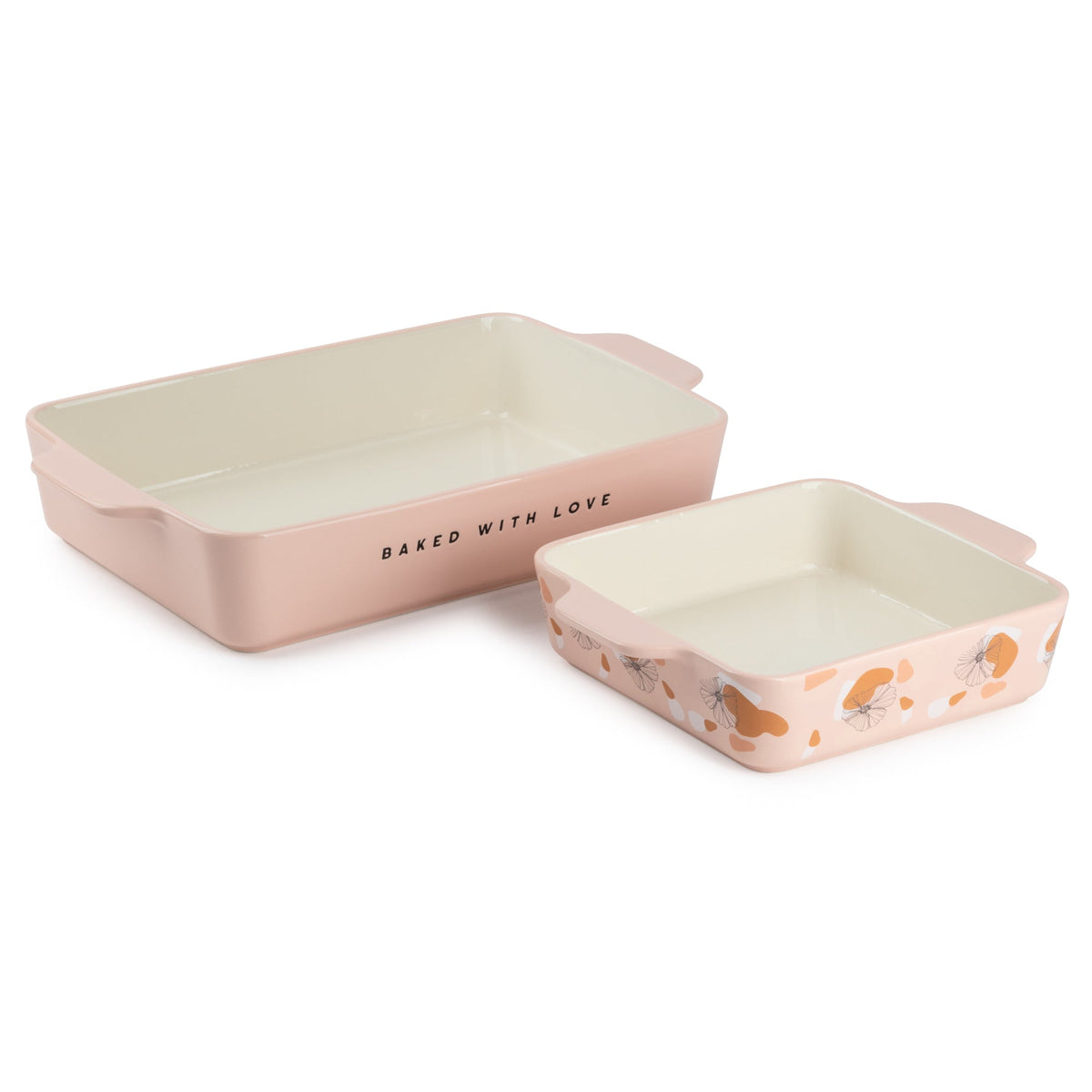 Thyme & Table Stoneware Square & Rectangular Baker, Pattern, 2-Piece Set