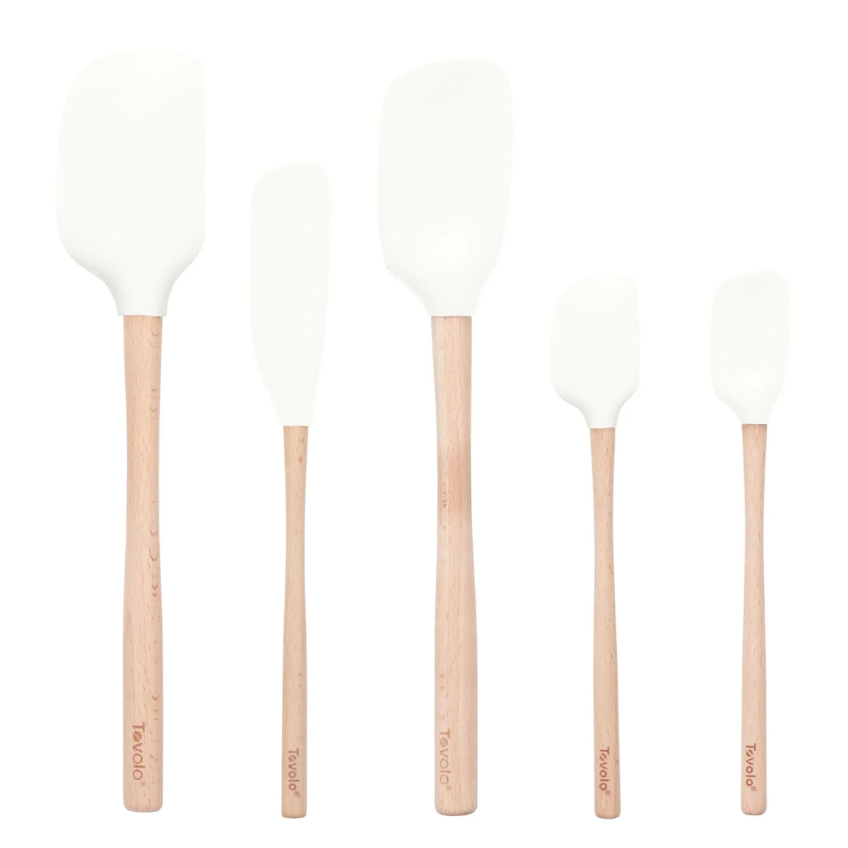 Tovolo Flex-Core Spatula Wood Handled Set (Set of 5)