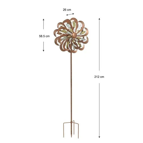 Tri-metallic Wind Spinner