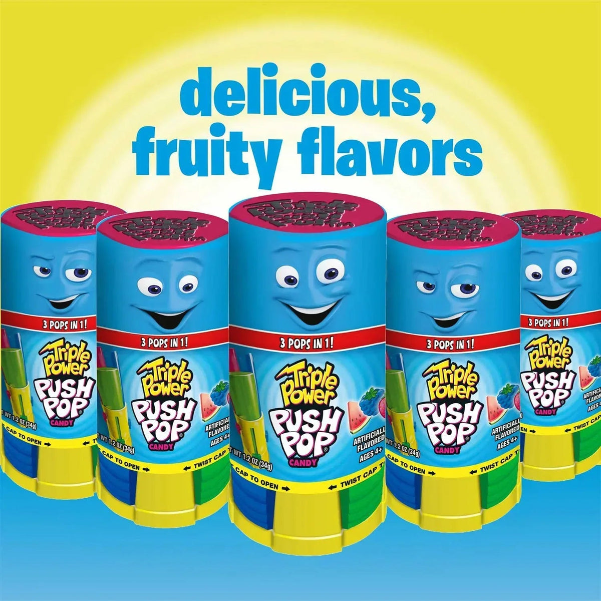 Triple Power Push Pop Candy, 16 ct.