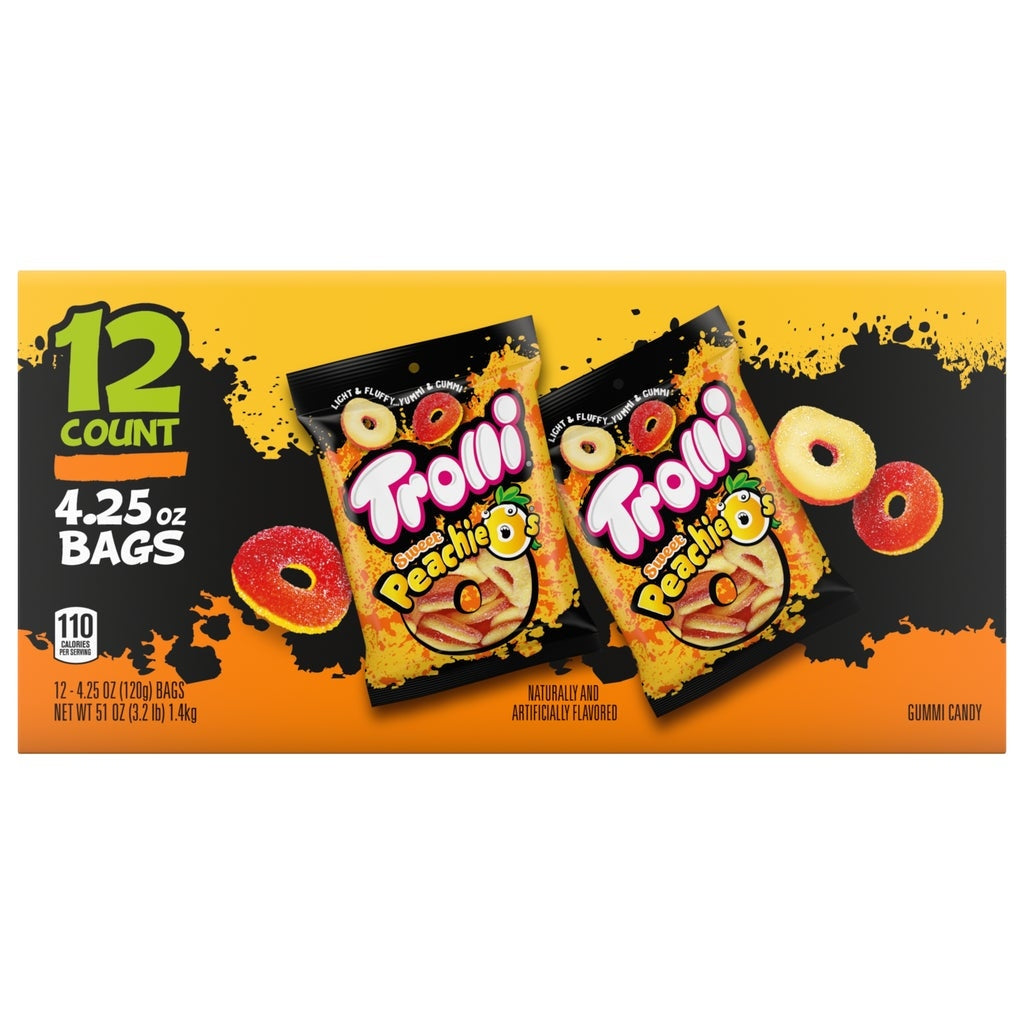 Trolli Peachie O's, 4.25 oz, 12-count