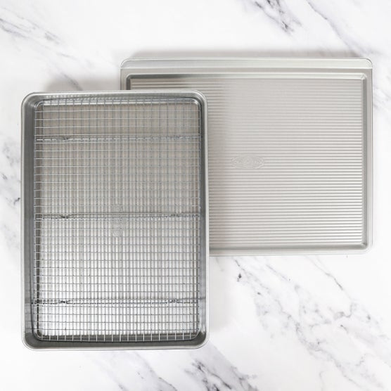 USA Pan Half Sheet, Cookie Sheet & Cooling Rack Set