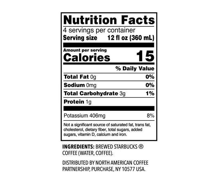Starbucks Unsweetened Medium Roast Refrigerated Iced Coffee, 48 fl. oz., 2 pack