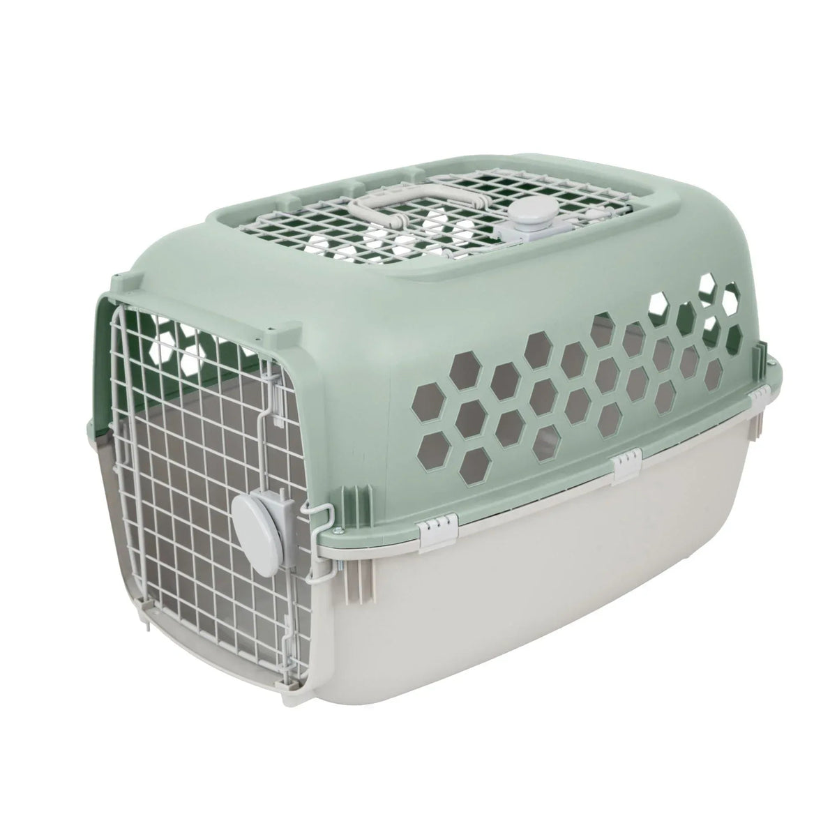 Vibrant Life Kennel for Dogs & Cats, Durable Plastic, Two Door Openings, Blue, Maximum Pet Weight 30 lbs, 24" L x 16.5" W x 14.5"H