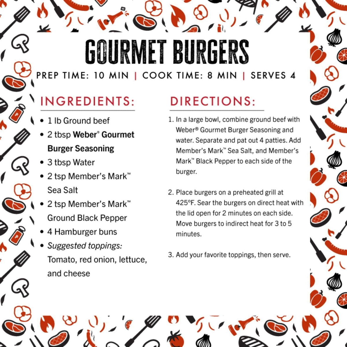 Weber Gourmet Burger Seasoning, 29 oz.