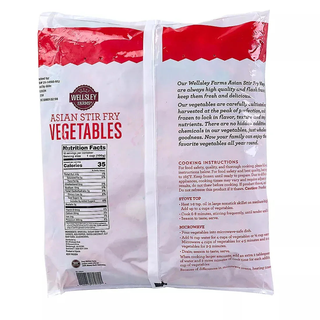Wellsley Farms Frozen Stir Fry Vegetable Blend, 4 ct./1 lb.