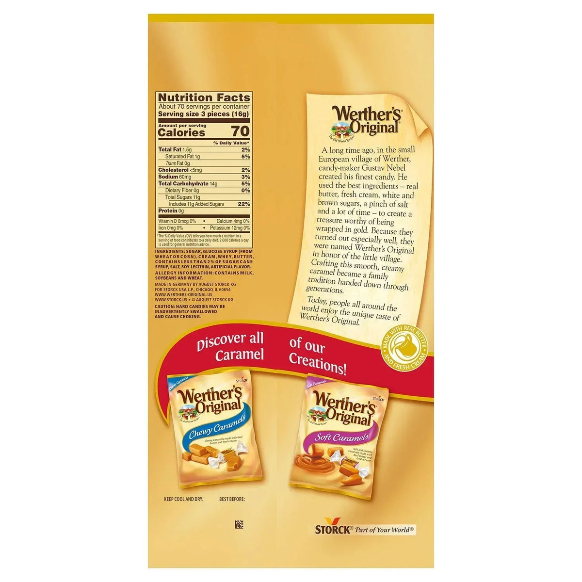 Werther's Original Hard Caramel Candy, 39.75 oz.