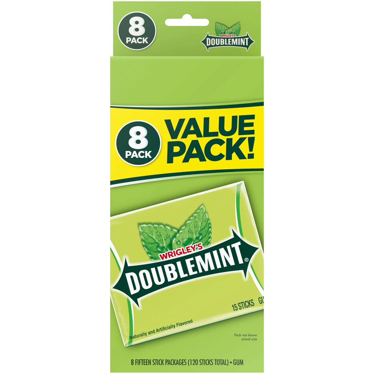 Wrigley's Doublemint Mint Gum Chewing Gum - 15 Pieces Pack
