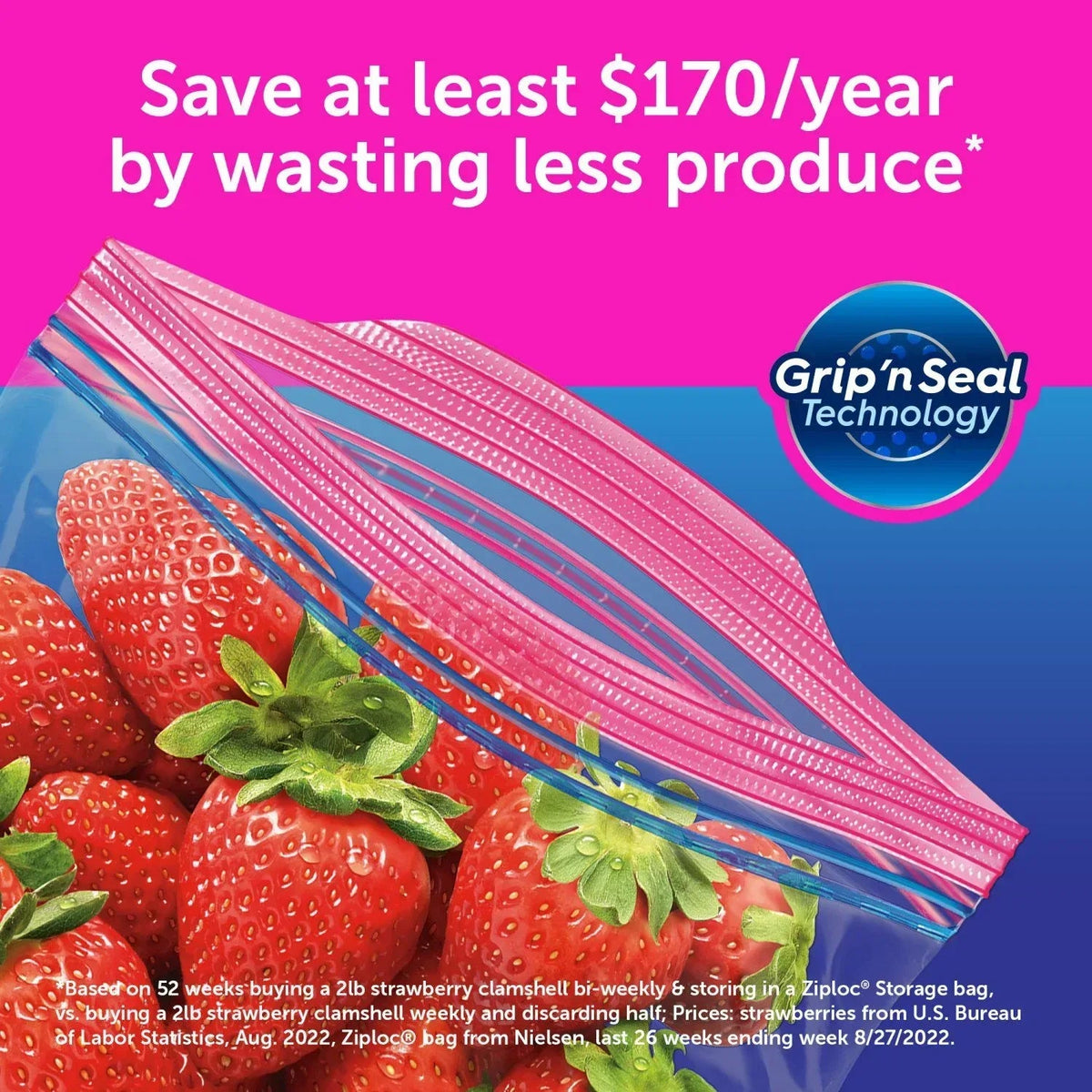 Ziploc Storage Quart Bags with New Stay Open Design, 216 ct.