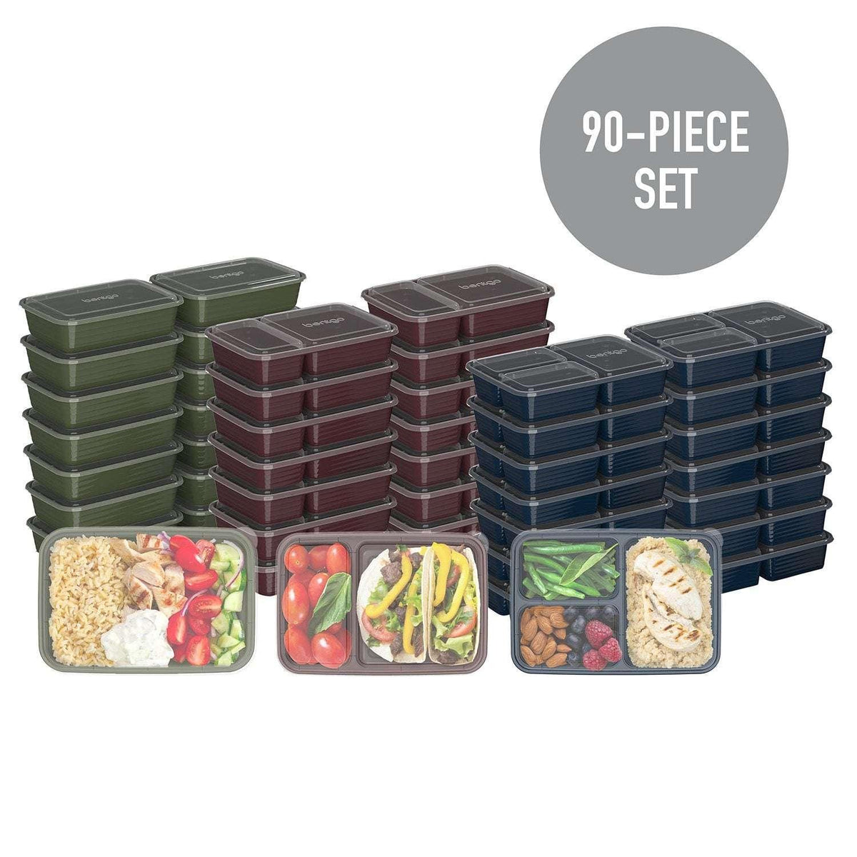 Bentgo 90 Piece Meal Prep Set (Assorted Colors)