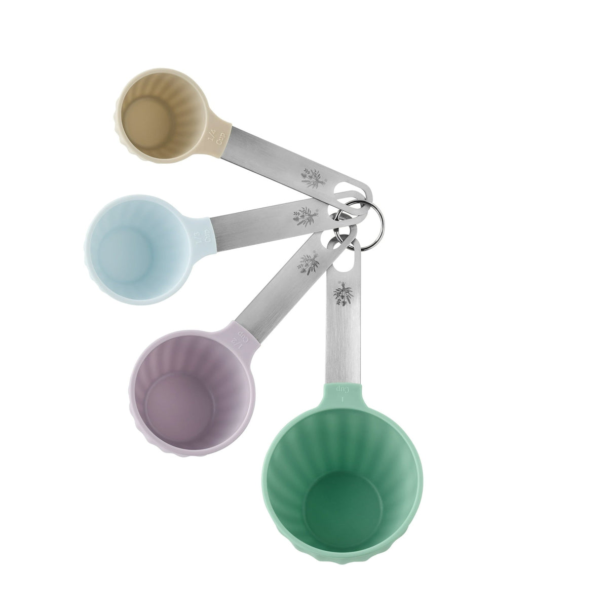 The Pioneer Woman 8-Piece Plastic Measuring Cup and Spoon Set, Multicolor