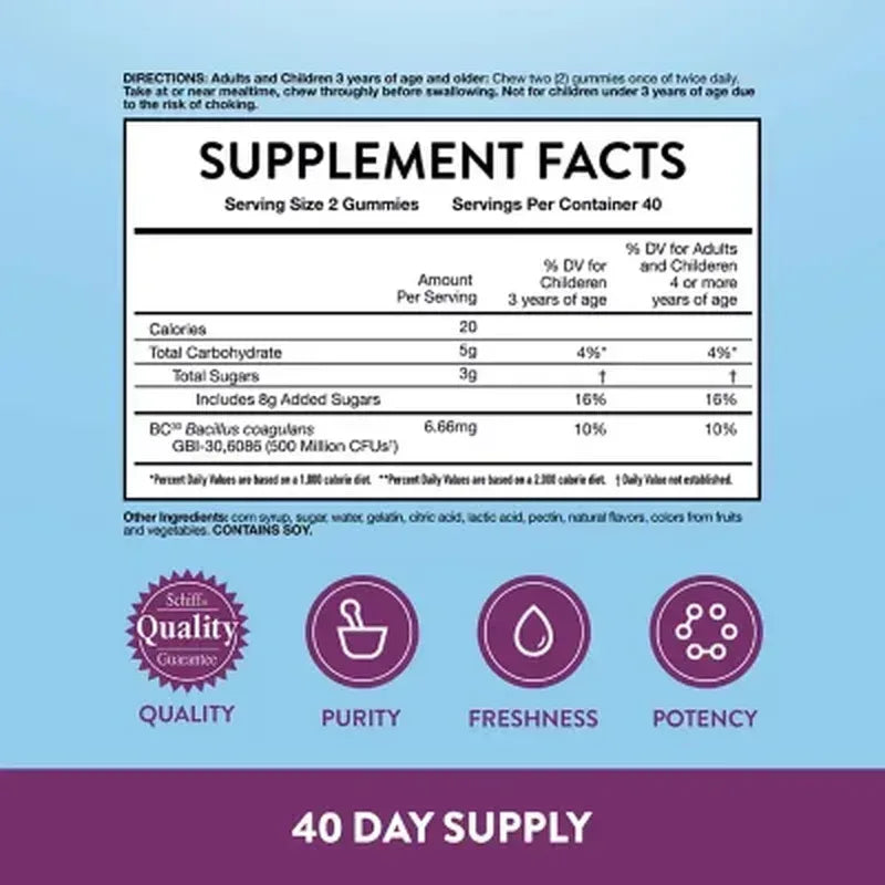 Digestive Advantage Daily Probiotic Gummies (120 Ct.)