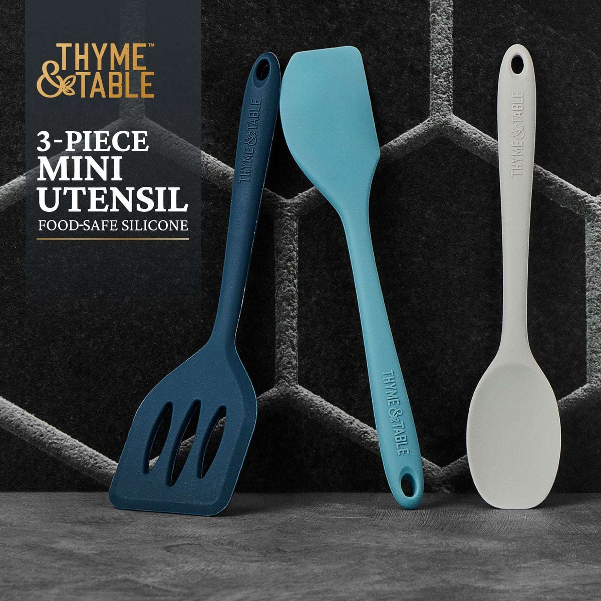 Thyme and Table Silicone Mini Kitchen Utensil Set, 3 pcs
