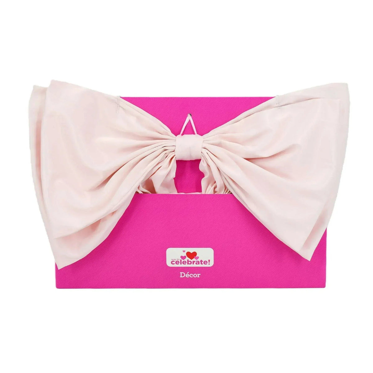 Large Satin Decorative Bow, Pink, 85", Valentine's Day by Way To Celebrate