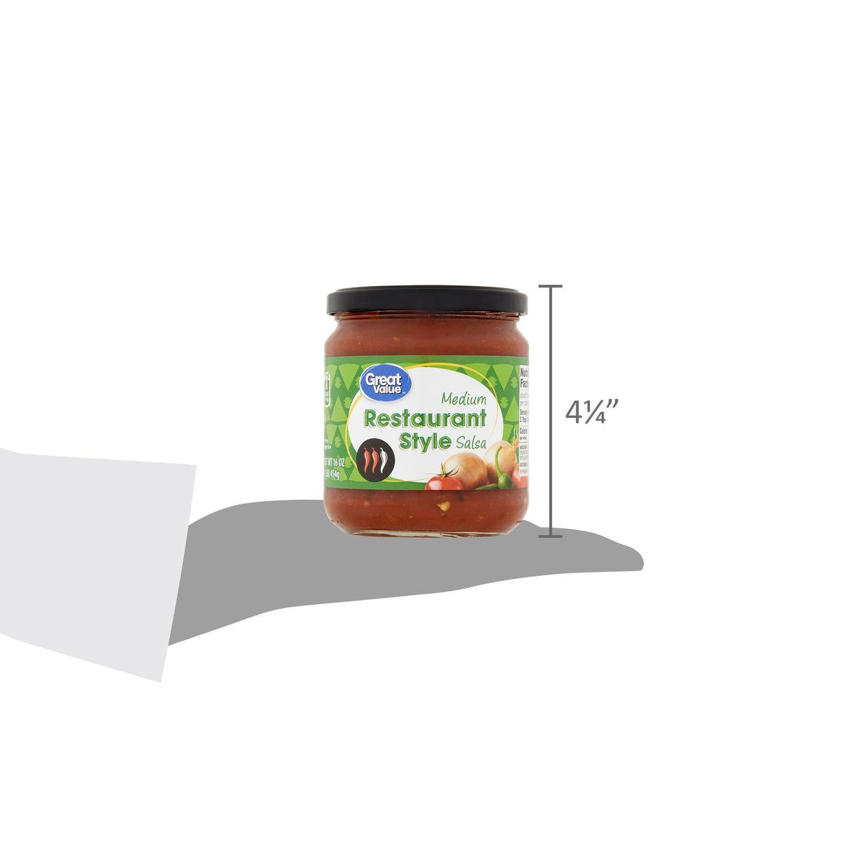 Great Value Restaurant Style Salsa, 16 oz, 1 Count
