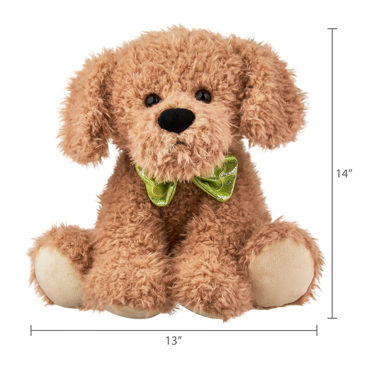 Puppy Plush Toy with Bow Tie, Brown, 17", by Way To Celebrate
