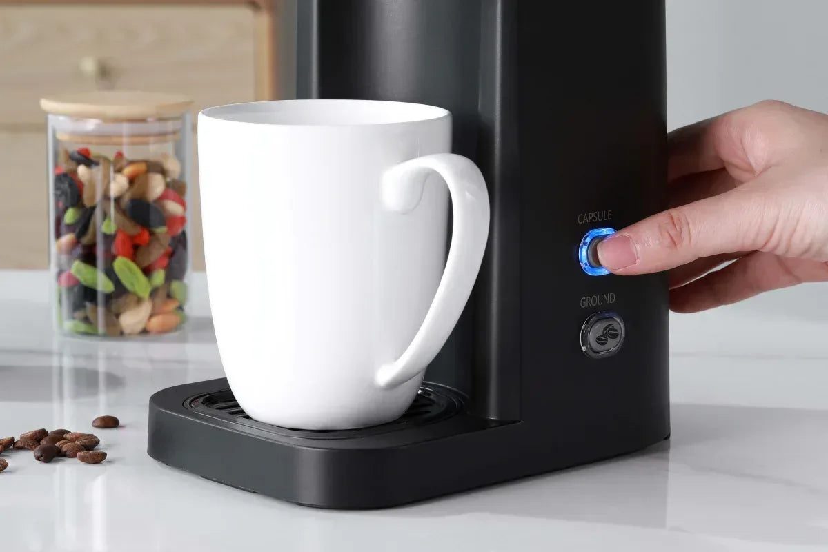 Mainstays Black Matte Single Serve Coffee Maker