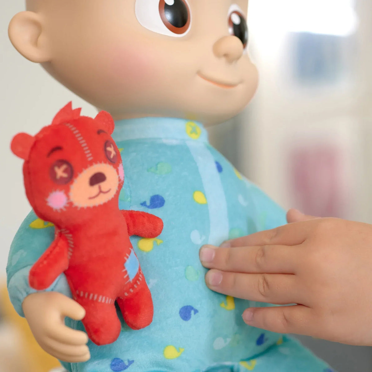 CoComelon Musical Bedtime JJ 12 inch Doll - Soft Plush Body – Includes Feature Plush and Small Teddy Bear Plush