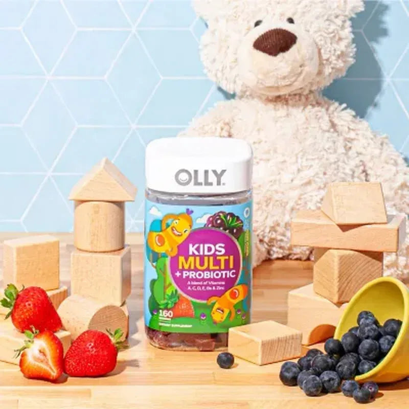 OLLY Kids Multivitamin + Probiotic Gummy, Berry (160 Ct.)