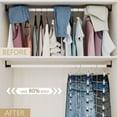INCTUO 2 Pack Pants Hangers with Clips,Space Saving Hanging Closet Organizer-6 Tiers Skirt Hangers with 360° Swivel Hook,Closet Organizer-Clothes Hangers- College Dorm Essentials Apartment Essentials