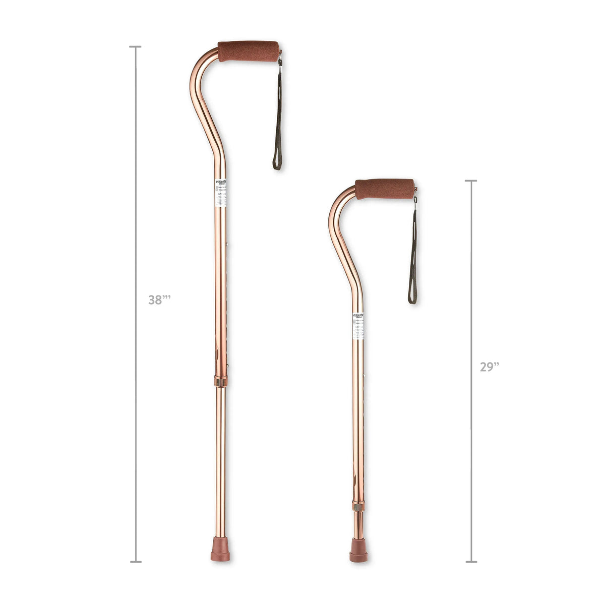Equate Offset Aluminum Cane, Bronze