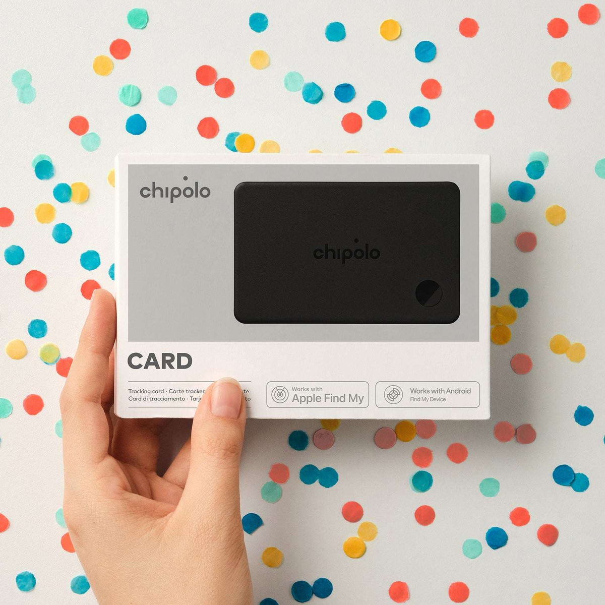 Chipolo CARD - Rechargeable Wallet Tracker Card, Bluetooth Tracker, Item Locator, Passport Finder Compatible with Apple Find My or Find Hub with Call Your Phone & Out of Range Alerts for Android