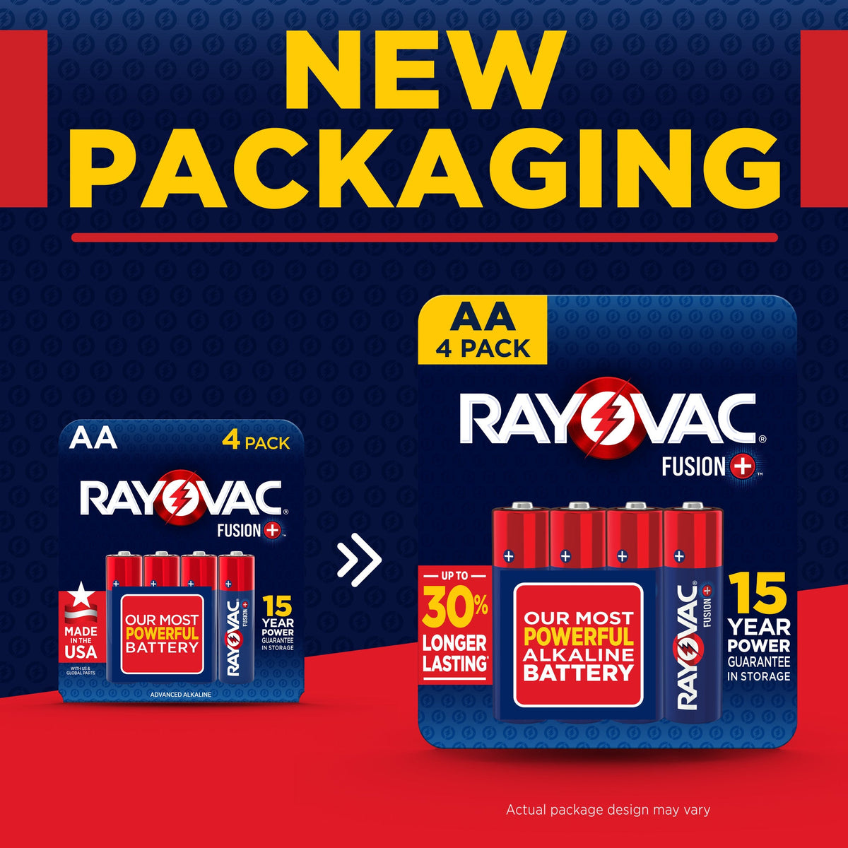 Rayovac Fusion AA Batteries (8 Pack), Double A Alkaline Batteries