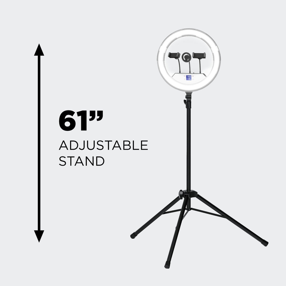 Vivitar Creator Series 18" RGB Foldable Ring Light with Stand, MagSafe-Compatible Phone Mount, Dual USB Charging, Wireless Remote, Adjustable Tripod for Live Vlogging, Makeup, & Live Streaming