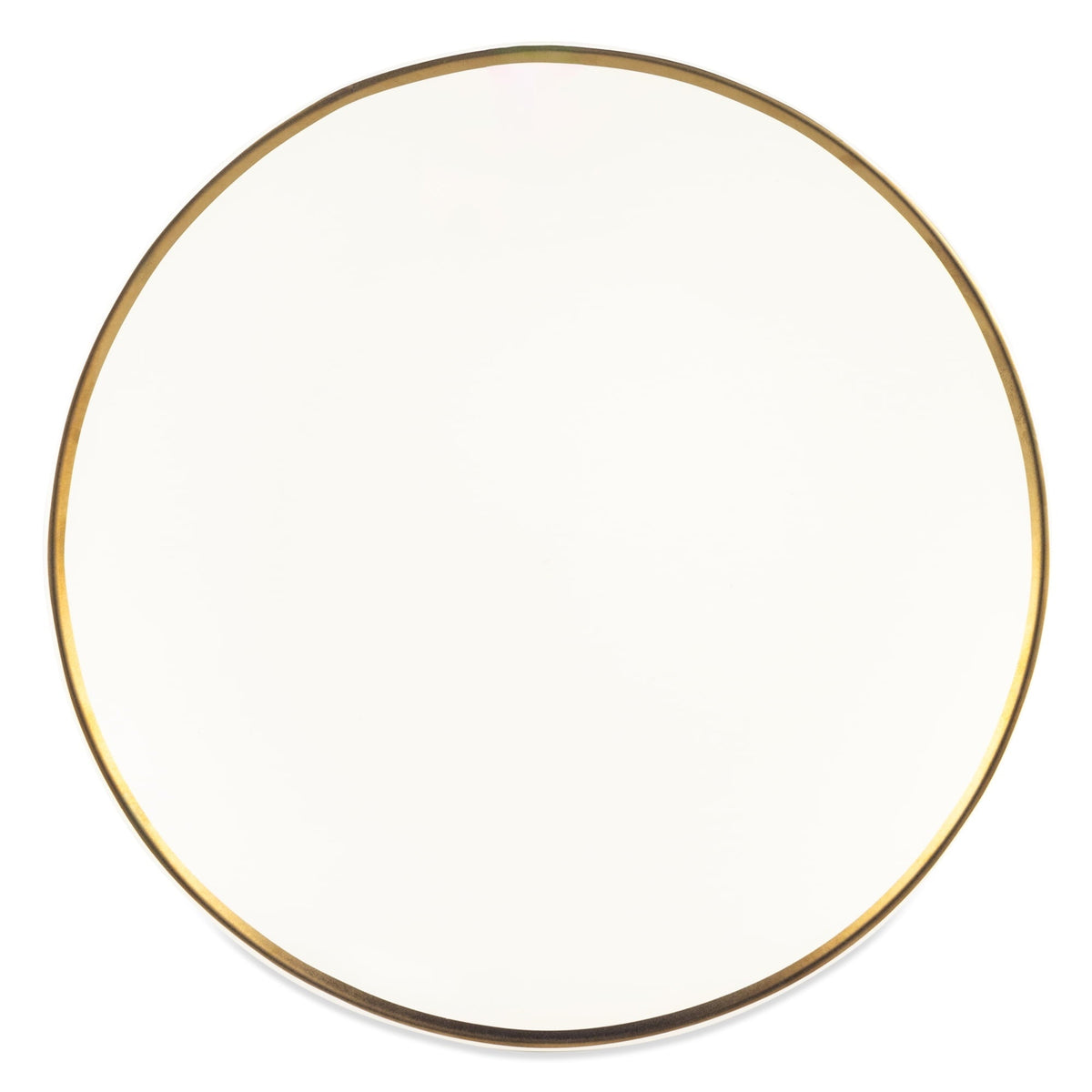 (2 pack) Thyme & Table Everest Ceramic Dinner Plate Off-White with Gold Rim