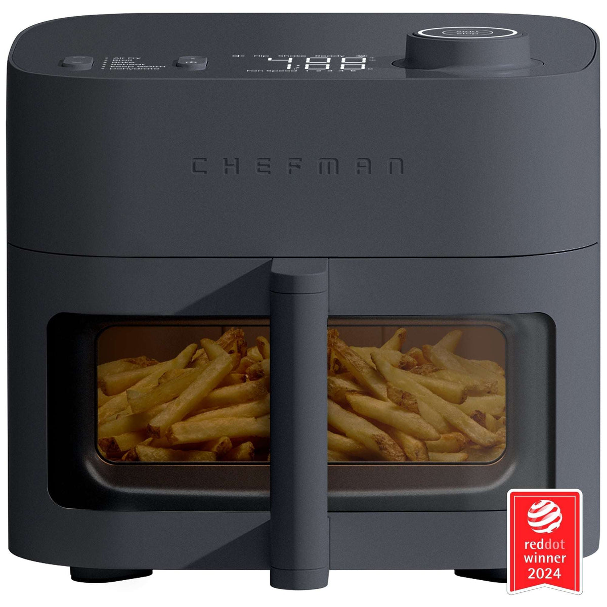 Chefman 8 Qt. Crispinator Air Fryer w/ Powerful DC Motor & 450°F Max Temp, Concrete