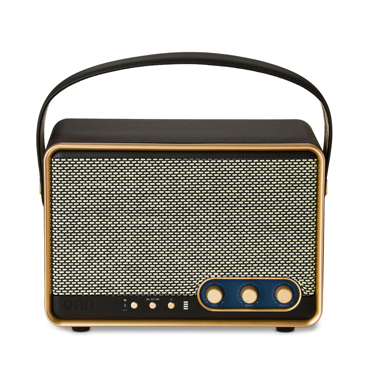 onn Small Wi-Fi Speaker with Bluetooth Technology, Black