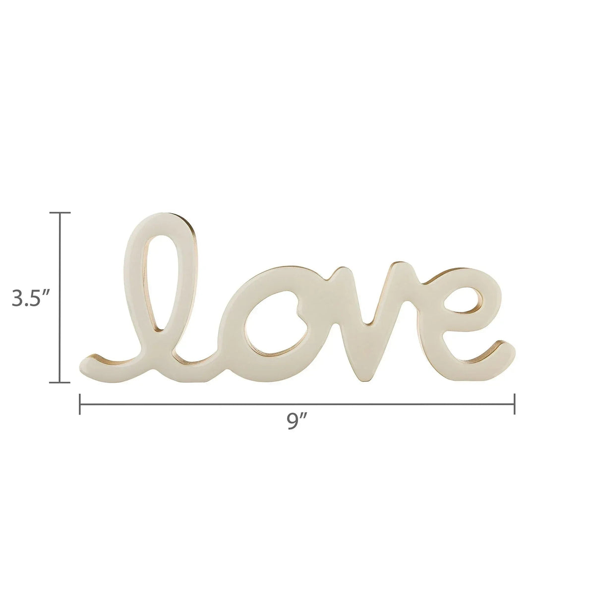 Love Tabletop Decoration, Cream, 4" x 9", Valentine's Day by Way To Celebrate