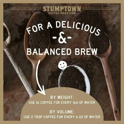 Stumptown Coffee Organic Holler Mountain Premium Medium Roast Whole Bean Coffee, Arabica, 12 oz