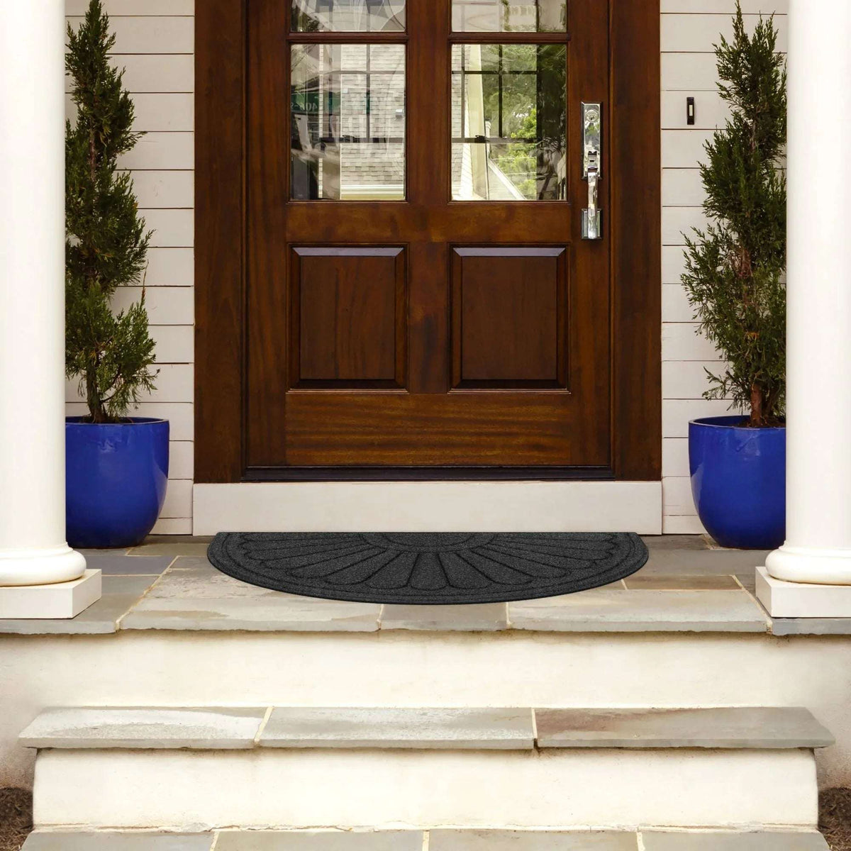 Mainstays 18"x30" Gray Sunburst Polyester Utility Entryway Door Mat
